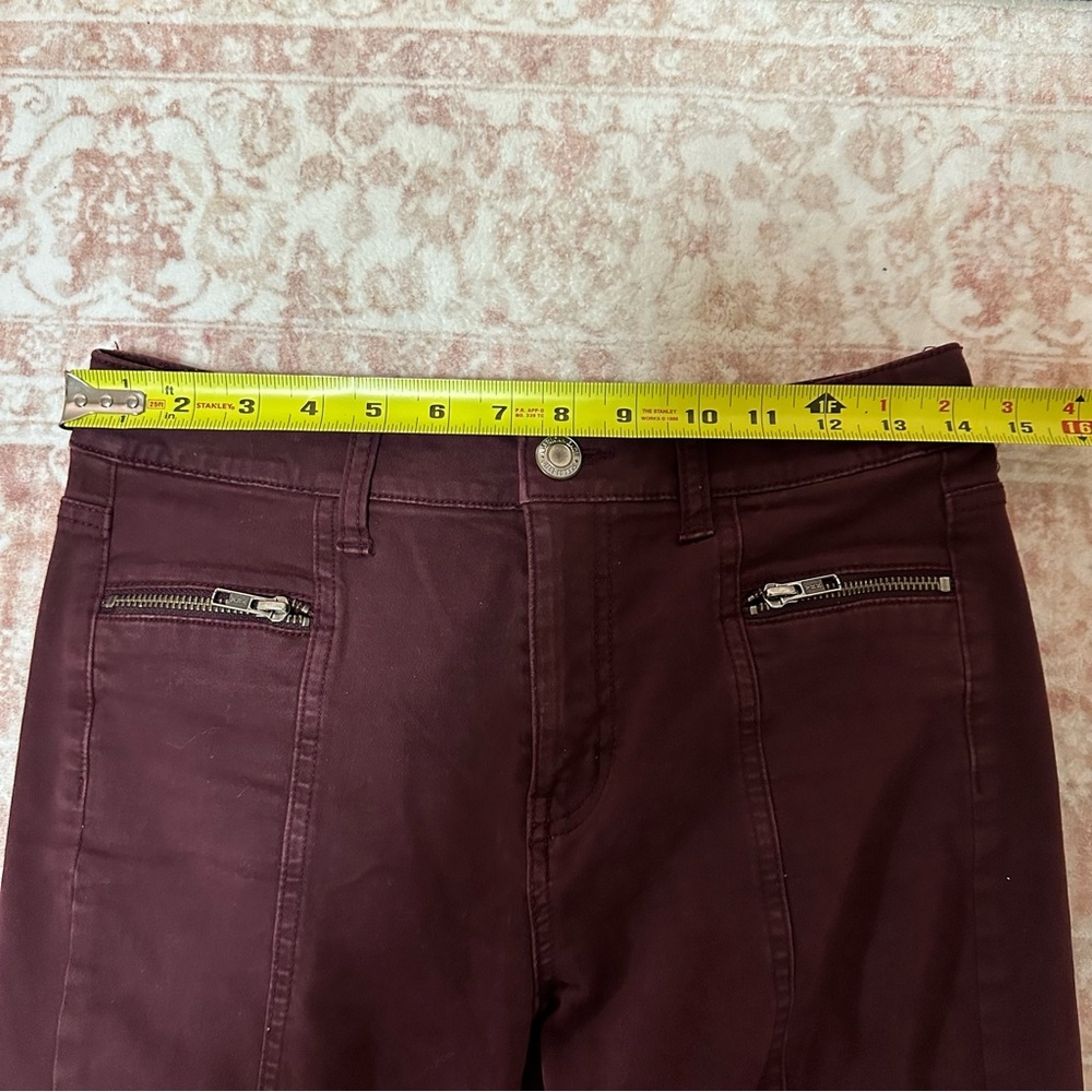 American Eagle Burgundy High Waisted Fitted Jeans - Picture 10 of 11